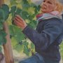 Weinlese Frau 100 x 80